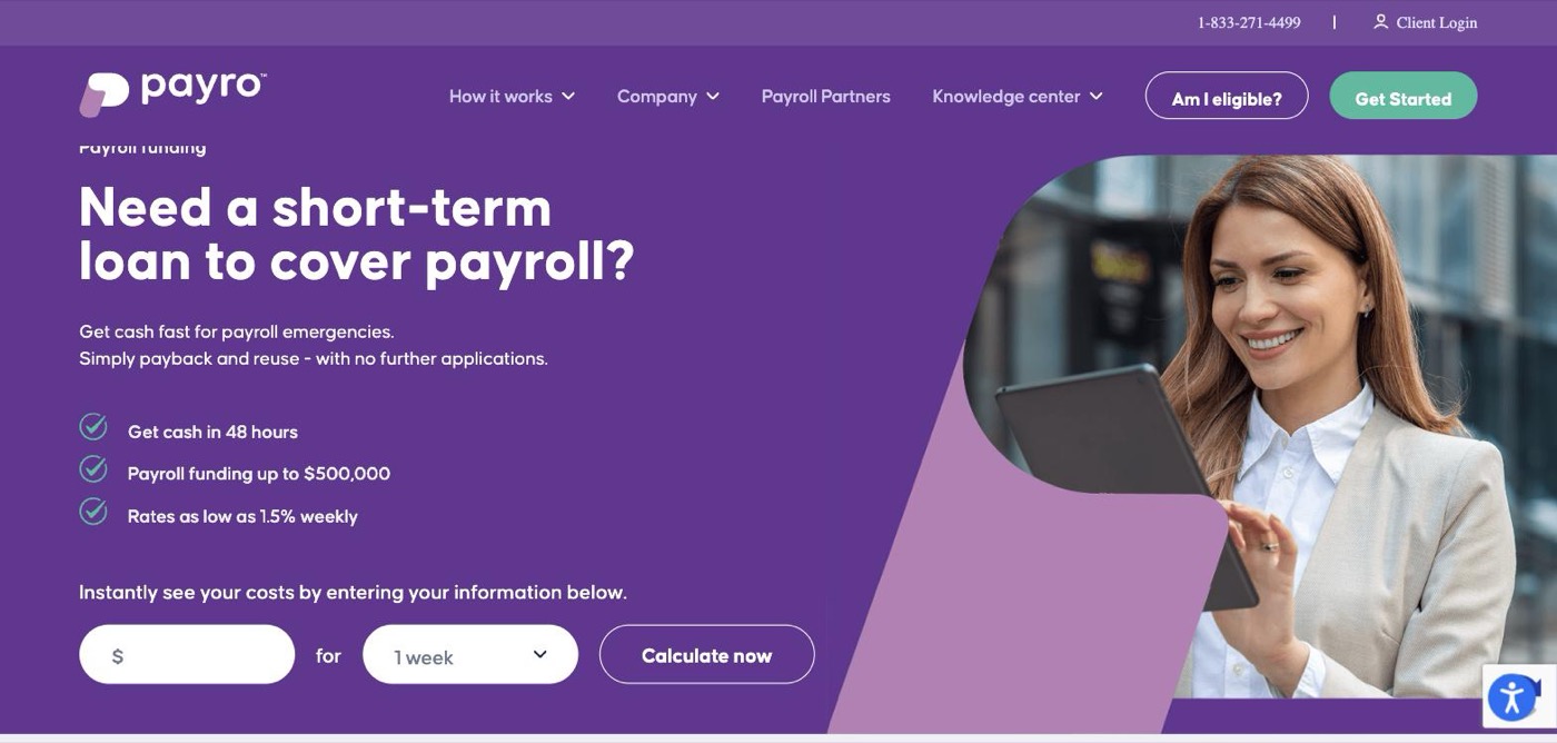 Payro Finance website